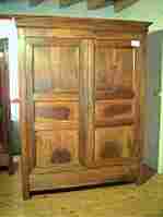 Armoire directoire LP en noyer ancienne, 3 étagères.