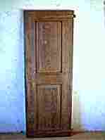 1 porte de bonnetière rustique campagnarde en chêne, avec pentures d'origine, belle patine.
