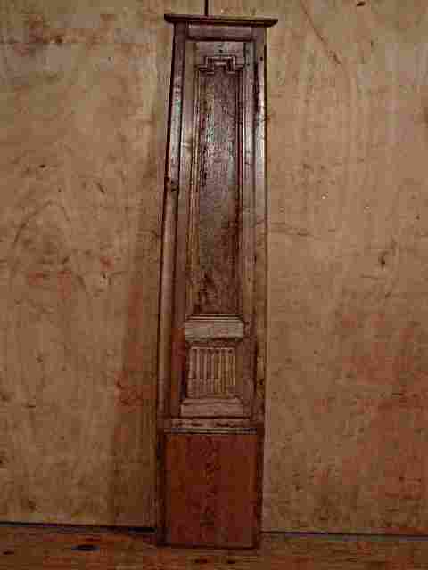 Une porte de pendule ancienne avec cadre d'origine en merisier.