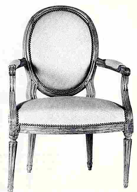 fauteuil medaillon ancien